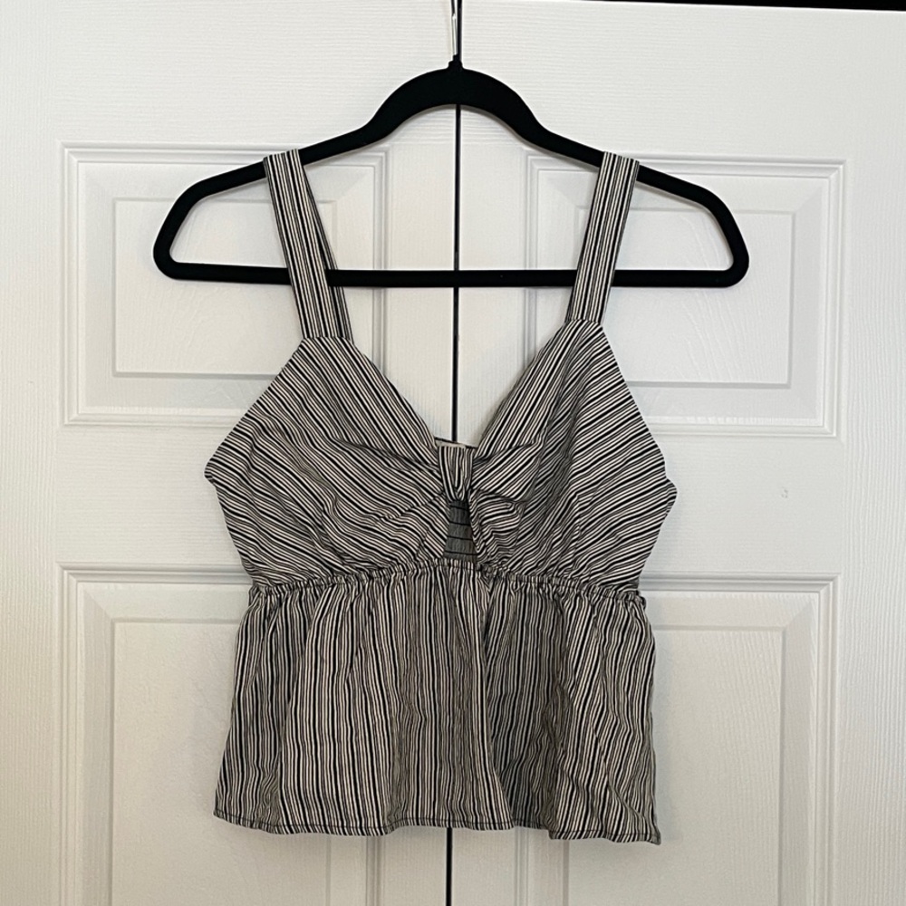 Linen striped summer tank